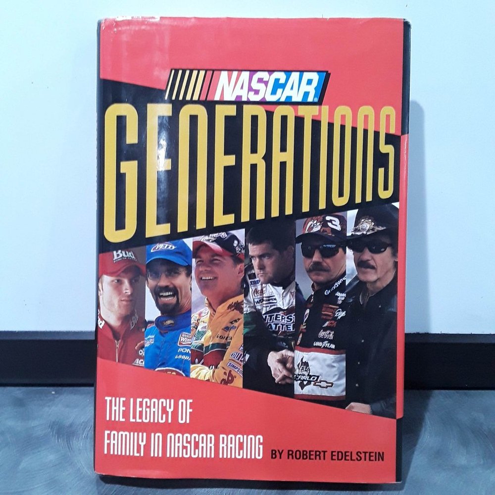 NASCAR GENERATIONS BY ROBERT EDELSTEIN - 1ST EDITION 2000 HARDCOVER - COLOR PICS